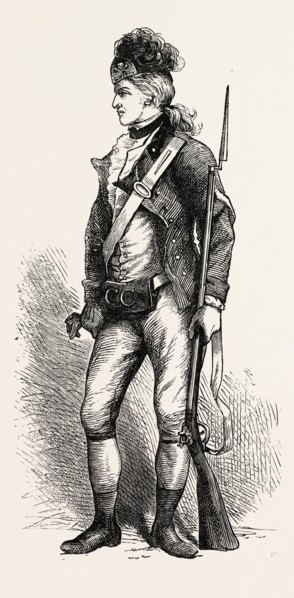 AN AMERICAN RIFLEMAN, UNITED STATES OF AMERICA, US, USA, 1870s engraving