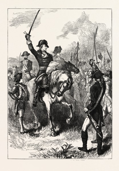 THE DECLARATION OF INDEPENDENCE READ TO THE ARMY, UNITED STATES OF AMERICA, US, USA, 1870s