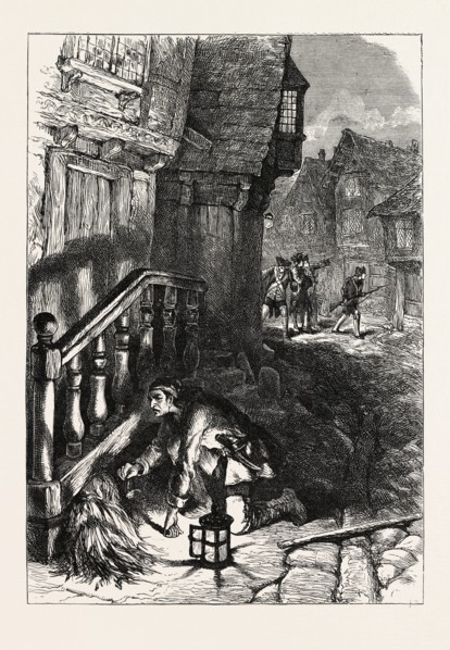 DETECTION OF AN INCENDIARY, NEW YORK, UNITED STATES OF AMERICA, US, USA, 1870s engraving