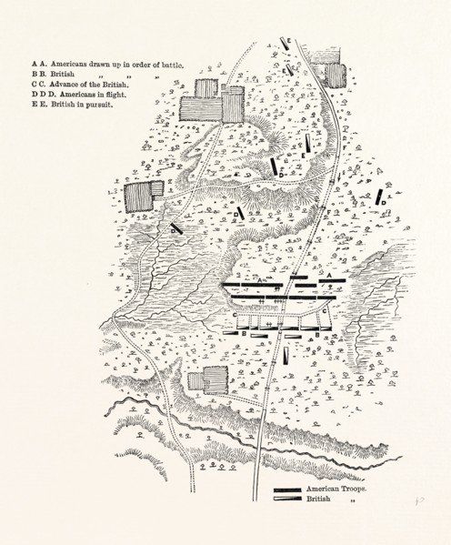 PLAN OF THE BATTLE OF CAMDEN, (From Stedman's History of the American War), AMERICAN REVOLUTIONARY