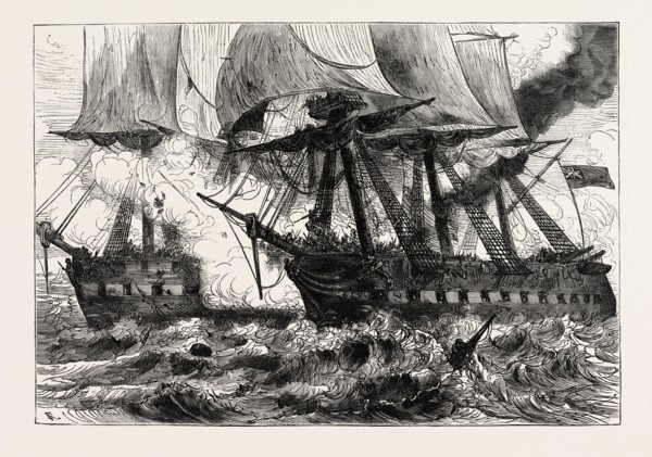 FIGHT BETWEEN THE CHESAPEAKE AND THE SHANNON, off Boston, during the War of 1812, UNITED STATES OF