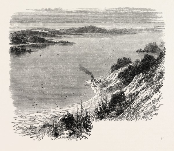 LONG ISLAND, UNITED STATES OF AMERICA, US, USA, 1870s engraving