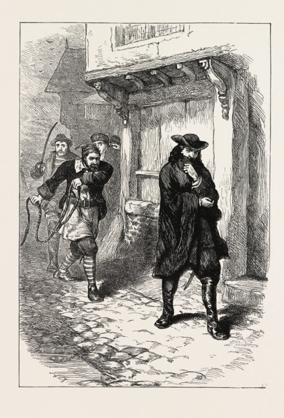 ATTACK ON THE CAPTAIN OF THE ROSE, US, USA, 1870s engraving