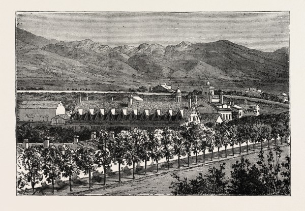 RESIDENCE OF BRIGHAM YOUNG, SALT LAKE CITY, UNITED STATES OF AMERICA, US, USA, 1870s engraving