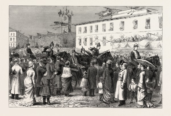 ARRIVAL OF THE SHAH OF PERSIA AT ST. PETERSBURG, RUSSIA