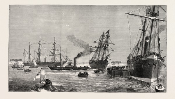 ARRIVAL OF THE FIRST TRANSPORT SHIPS AT PORT SAID WITH INDIAN TROOPS ON BOARD, EGYPT