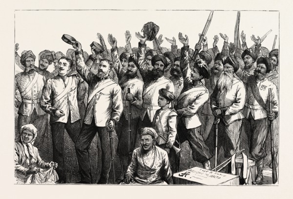 DEPARTURE OF INDIAN TROOPS (13TH BENGAL INFANTRY) FROM BOMBAY, INDIA