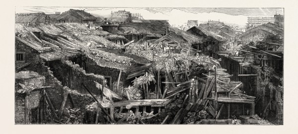 THE RECENT TORNADO IN CHINA PART OF THE NATIVE CITY, CANTON, GUANGZHOU, AFTER THE DISASTER