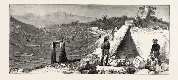 OUR INDIAN CONTINGENT AT MALTA: CAMP OF INDIAN ARTILLERY AND CAVALRY AT SAN ANTONIO