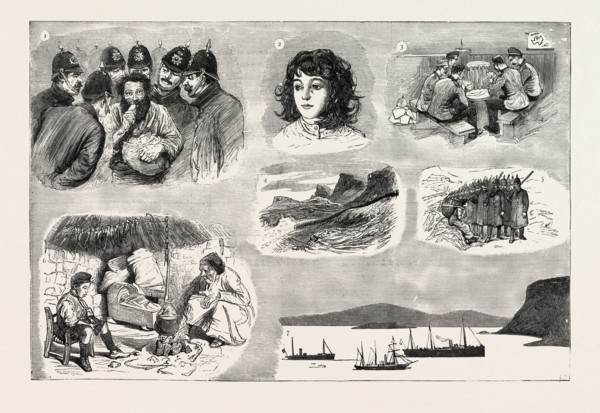 THE SKYE CROFTERS, 1. The Village Idiot and the Marines. 2. A Highland Girl. 3. Marines at Play. 4.