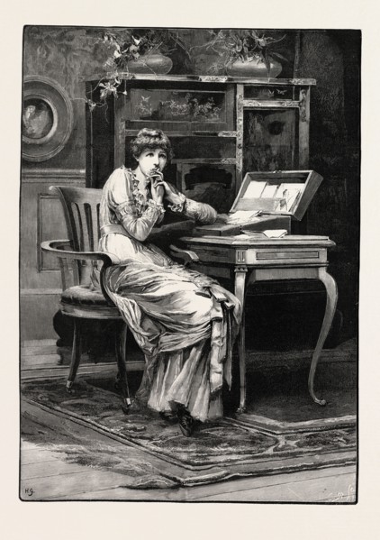 THE LOVE TOKEN, engraving 1884