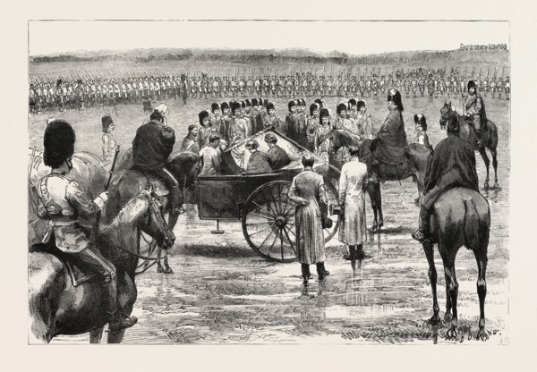 THE PRINCE AND PRINCESS OF WALES PRESENTING NEW COLOURS TO THE GORDON HIGHLANDERS AT ABERDEEN,