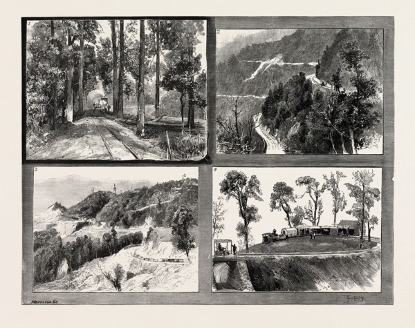 I. Going Through the Forest at the Foot of the Hills. 2. View Near Kurseong. 3. 7,000 Feet Above