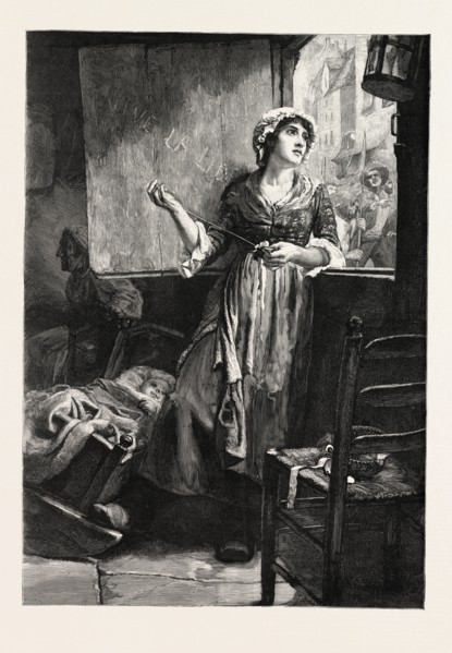 LA COCARDE TRICOLORE, ENGRAVING 1884