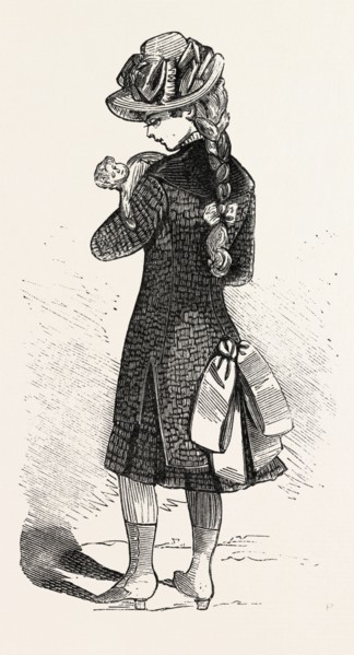 TRAVELLING COSTUME FOR GIRL OF SIX, 1882, FASHION