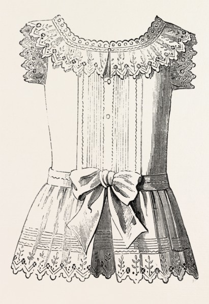 PINAFORE FOR GIRL OF THREE, 1882, FASHION