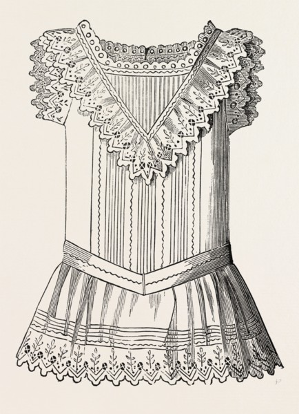 PINAFORE FOR GIRL OF THREE, Front, 1882, FASHION