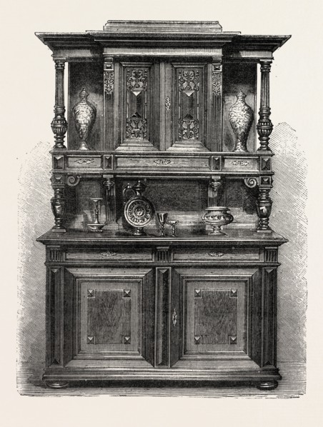 Sideboard for Dining Room, FURNITURE, ENGRAVING 1882