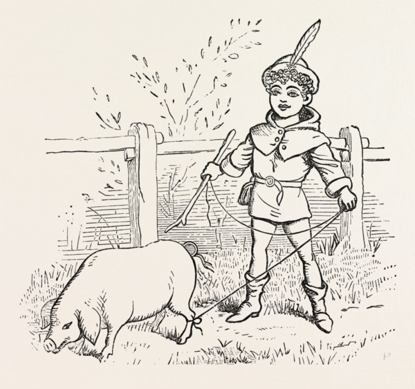 To market, to market, to buy a fat pig, Home again, home again, jiggety jig, to market, to market,
