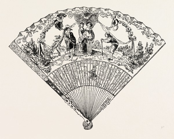 Fan Painting, ENGRAVING 1882