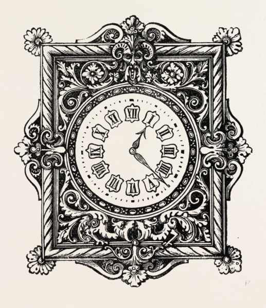 Renaissance Clock, ENGRAVING 1882
