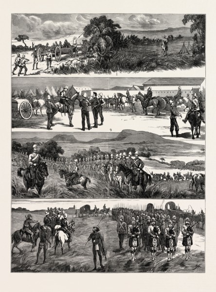 I. Convoy of Sick and Wounded on its way to Fort Pearson from the Front.  King's Dragoon Guards