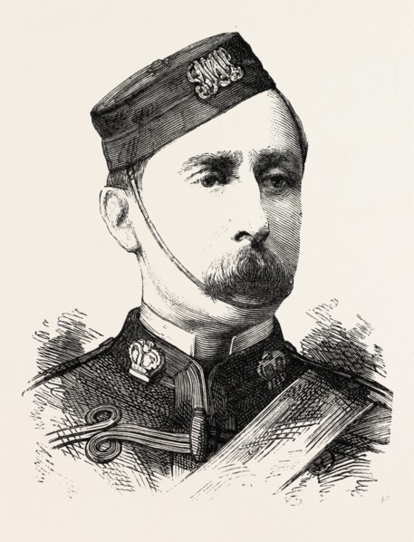 DR. DOYLE GLANVILLE, MEDICAL OFFICER TO GENERAL WOOD, THE ZULU WAR, ENGRAVING 1879