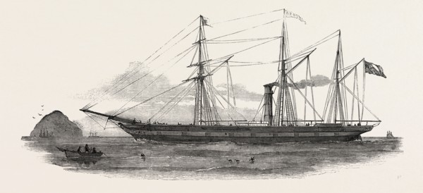 THE SCREW STEAMER ARNO, FOR THE MEDITERRANEAN, 1851 engraving