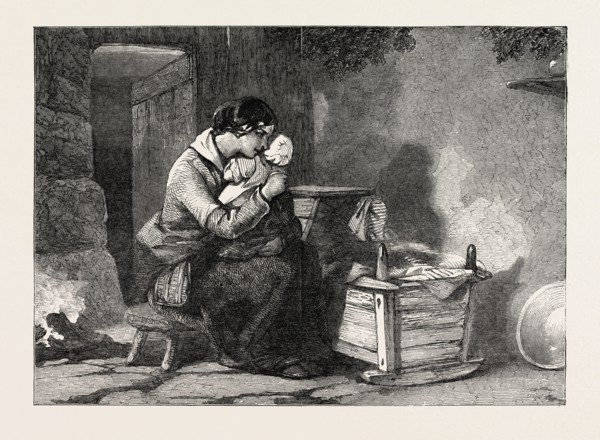 THE HIGHLAND MOTHER PAINTED BY F.W. TOPHAM, FRANCIS WILLIAM TOPHAM, 1808-1877, 1851 engraving