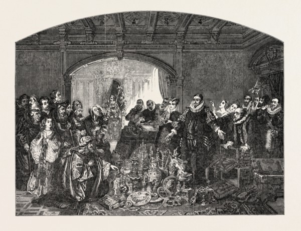 WILLIAM OF NASSAU, AND THE MONEY-LENDERS. PAINTED BY CLAUDIUS JACQUAND, 1803-1878. FROM THE GALLERY