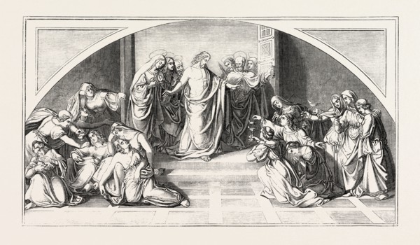 THE PARABLE OF THE WISE AND FOOLISH VIRGINS, PAINTED BY F.G. SCHADOW, FRIEDRICH WILHELM VON