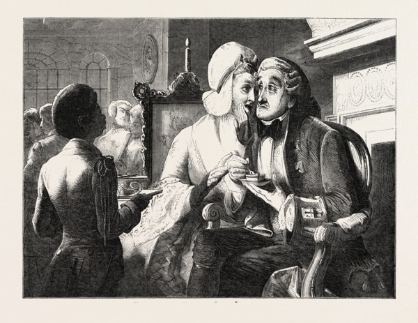 EXHIBITION OF THE BRITISH INSTITUTION: SCANDAL, PAINTED BY ABRAHAM SOLOMON, 1823-1862, 1851