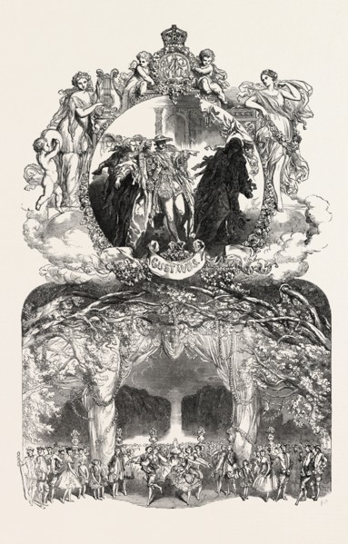 OPENING OF HER MAJESTY'S THEATRE: SCENE FROM THE NEW WATTEAU BALLET OF L'ILE DES AMOURS, UK, 1851