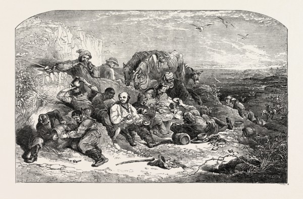 HALT-SMUGGLERS PAINTED BY HENRY PERLEE PARKER,1795-1873 EXHIBITION OF THE NATIONAL INSTITUTION,