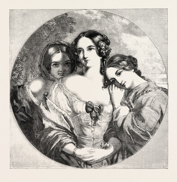 THE ROSE, SHAMROCK, AND THISTLE PAINTED BY C. BAXTER, EXHIBITION OF THE SOCIETY OF BRITISH ARTISTS,
