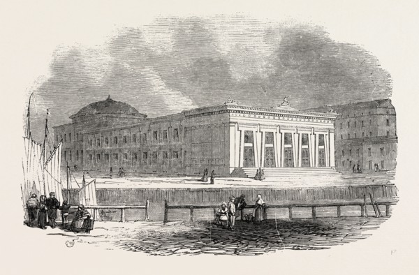 THE THORVALDSEN MUSEUM, DENMARK. BERTEL THORVALDSEN, 1770-1844, DANISH SCULPTOR, 1851 engraving
