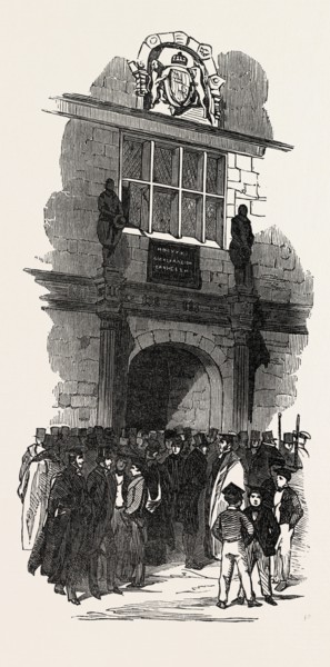 TERCENTENARY OF SHREWSBURY SCHOOL, UK, 1851 engraving