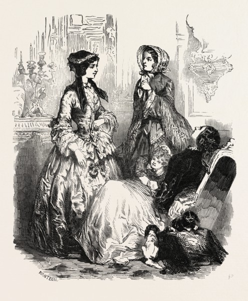 PARIS FASHIONS FOR MAY, FRANCE, 1851 engraving