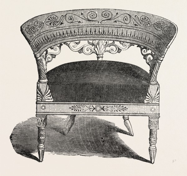 CHAIR, BY JEANSELME, 1851 engraving