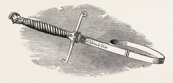 TOLEDO SWORD, BY DON MANUEL DE YSASI, 1851 engraving