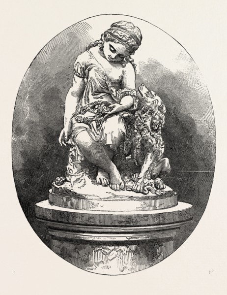 INNOCENCE DEFENDED BY FIDELITY, BENZONI, 1809-1873, 1851 engraving