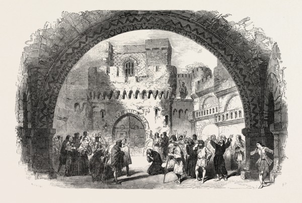 SCENE FROM BEETHOVEN'S FIDELIO, AT HER MAJESTY'S THEATRE, THE HYMN TO LIBERTY, HAYMARKET, LONDON,