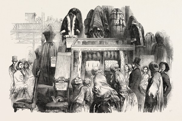 THE GREAT EXHIBITION, CRYSTAL PALACE, HYDE PARK, LONDON, UK: CASE OF FURS, SHOWING ESPECIALLY THE