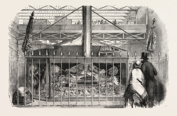 THE GREAT EXHIBITION, CRYSTAL PALACE, HYDE PARK, LONDON, UK: JEWELS, IN THE EAST INDIA COMPANY'S