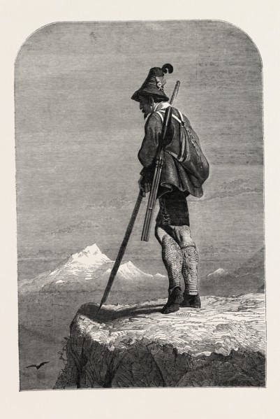 EXHIBITION OF THE SOCIETY OF PAINTERS IN WATER COLOURS: A TYROLESE CHAMOIS HUNTER BY CARL HAAG,
