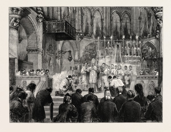 THE ENGLISH PILGRIMAGE TO PARAY-LE-MONIAL,FRANCE: THE BENEDICTION AT THE PRO-CATHEDRAL, SOUTH