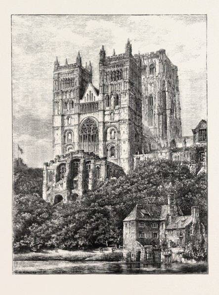 DURHAM CATHEDRAL, UK, 1873 engraving
