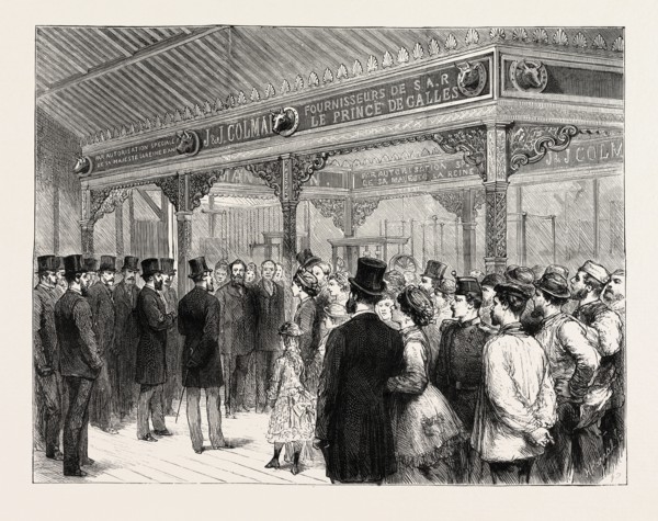 THE PRINCE OF WALES INSPECTING THE BRITISH SECTION, PARIS EXHIBITION, FRANCE