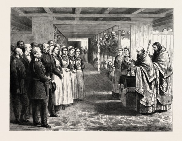 BRITISH CHARITABLE WORK IN TURKEY - BLESSING A FLOATING HOSPITAL ON THE DANUBE AT GIURGEVO