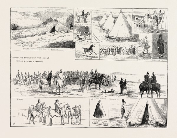 THE AUTUMN MANOEUVRES AT DARTMOOR, UK, 1873 engraving